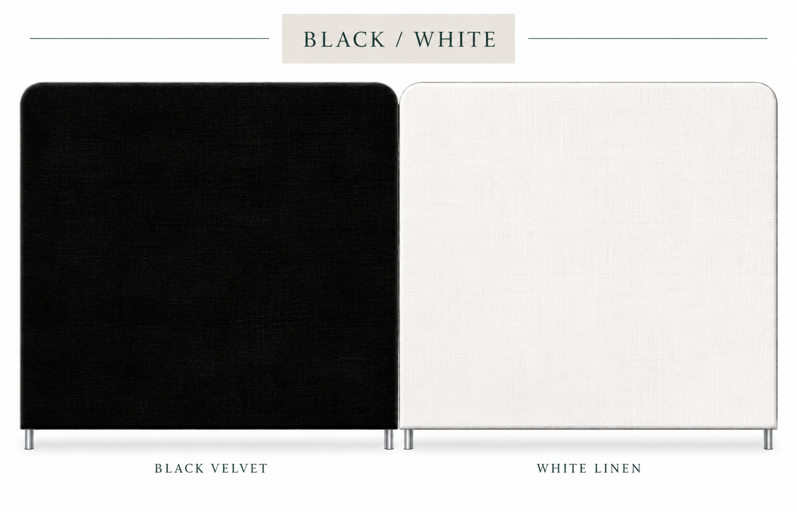 Black Velvet and White Linen double-sided backdrop