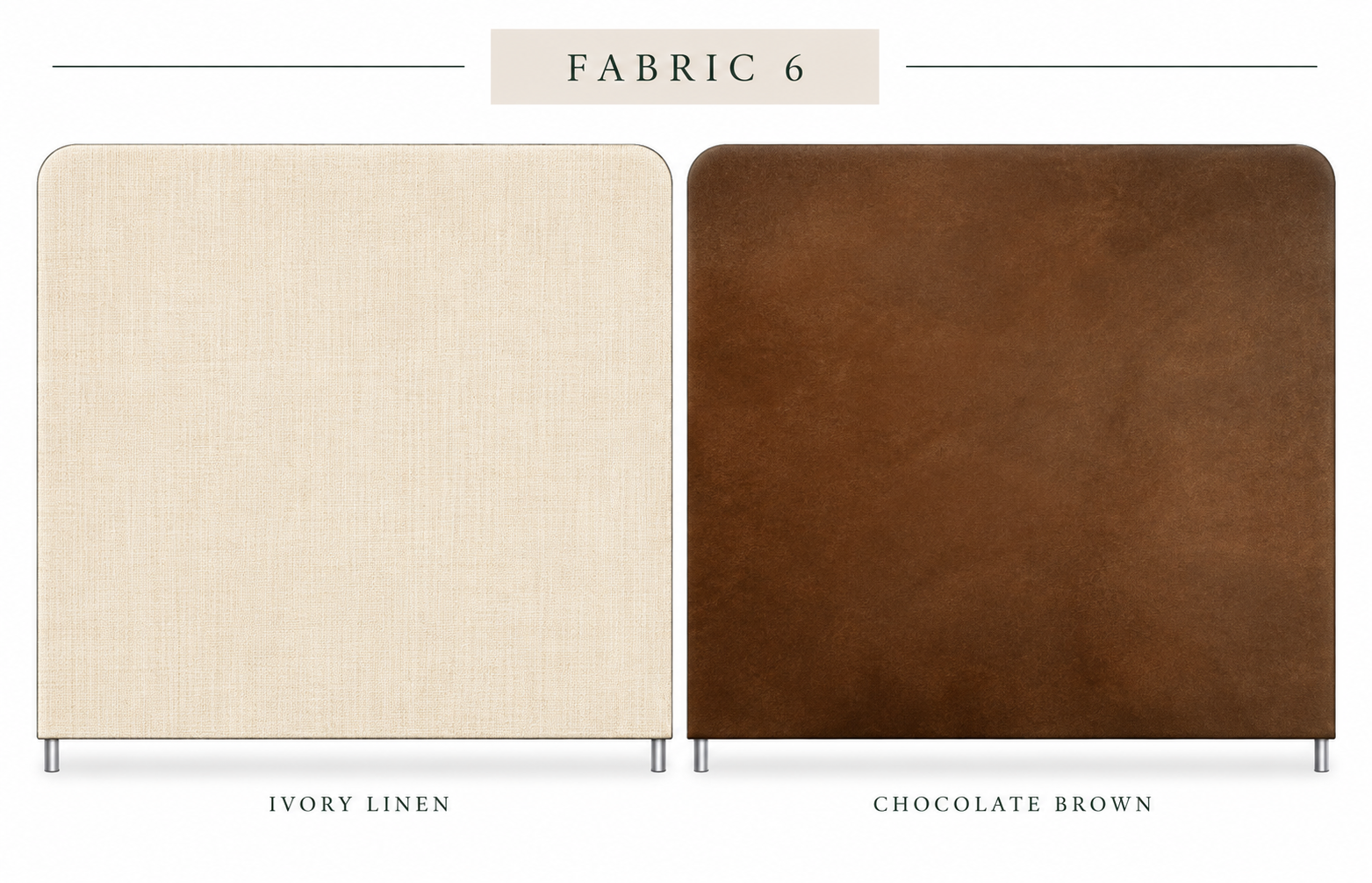 Double-sided backdrop: ivory linen and chocolate brown